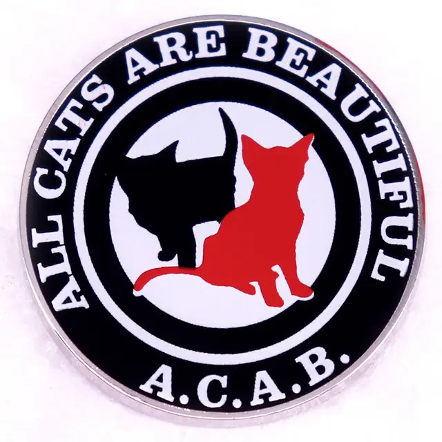 All Cats Are Beautiful Brooch Badge Accessories Silver - Shop at LoveMi