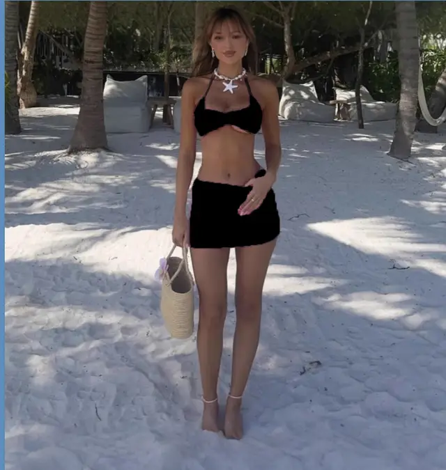 Beach Hollow Knitting Bikini Suit New Black - Shop at LoveMi