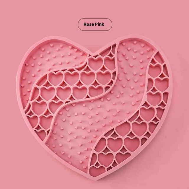 Dog Licking Mat Pet Silicone Slow Food Mat Rose Pink - Shop at LoveMi