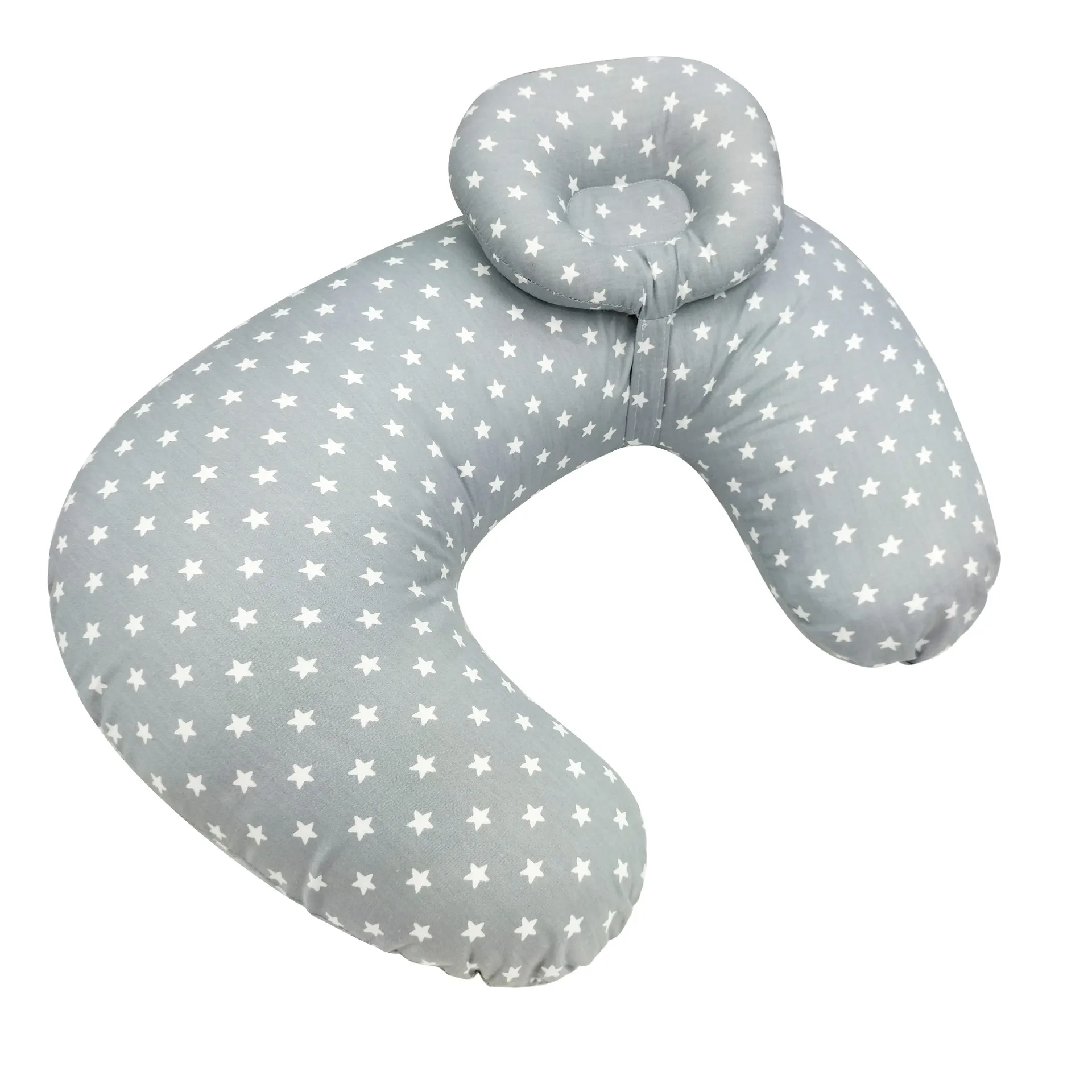 U-shaped Baby Nursing Multifunctional Baby Nursing Pillow - Grey Background White Xingx