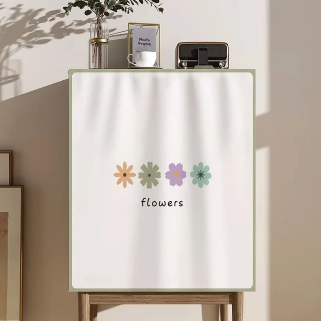Self adhesive Punch free Velcro Cabinet Shade Curtain Four Flowers - Shop at LoveMi