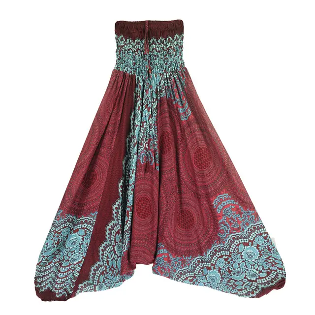 Women's Fashion Personality Bohemian Saggy Pants A00602 Pop Wine Red - Shop at LoveMi