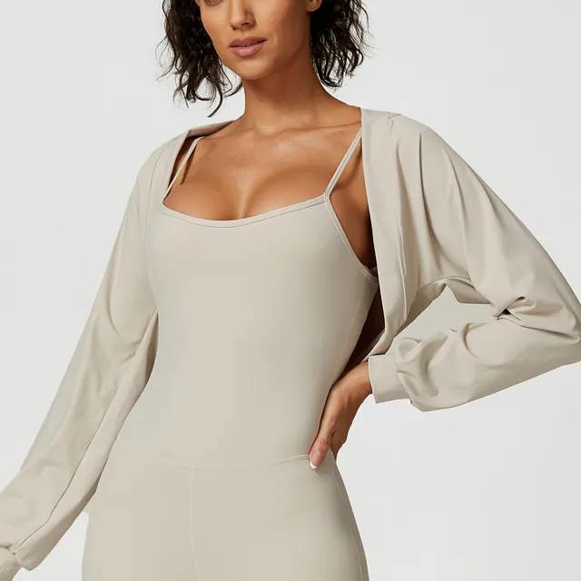 Small Shawl Sports Yoga Sun Protection Top Floating Rock Ash - Shop at LoveMi