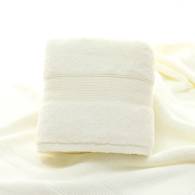Pure Cotton Bath Towel Plus sized Thick Soft Beige - Shop at LoveMi