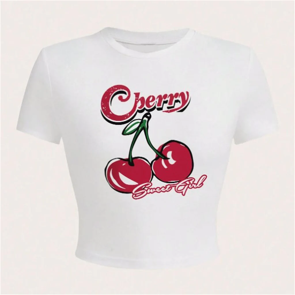 Tight Letter Print T-shirt Top For Women - Color 10