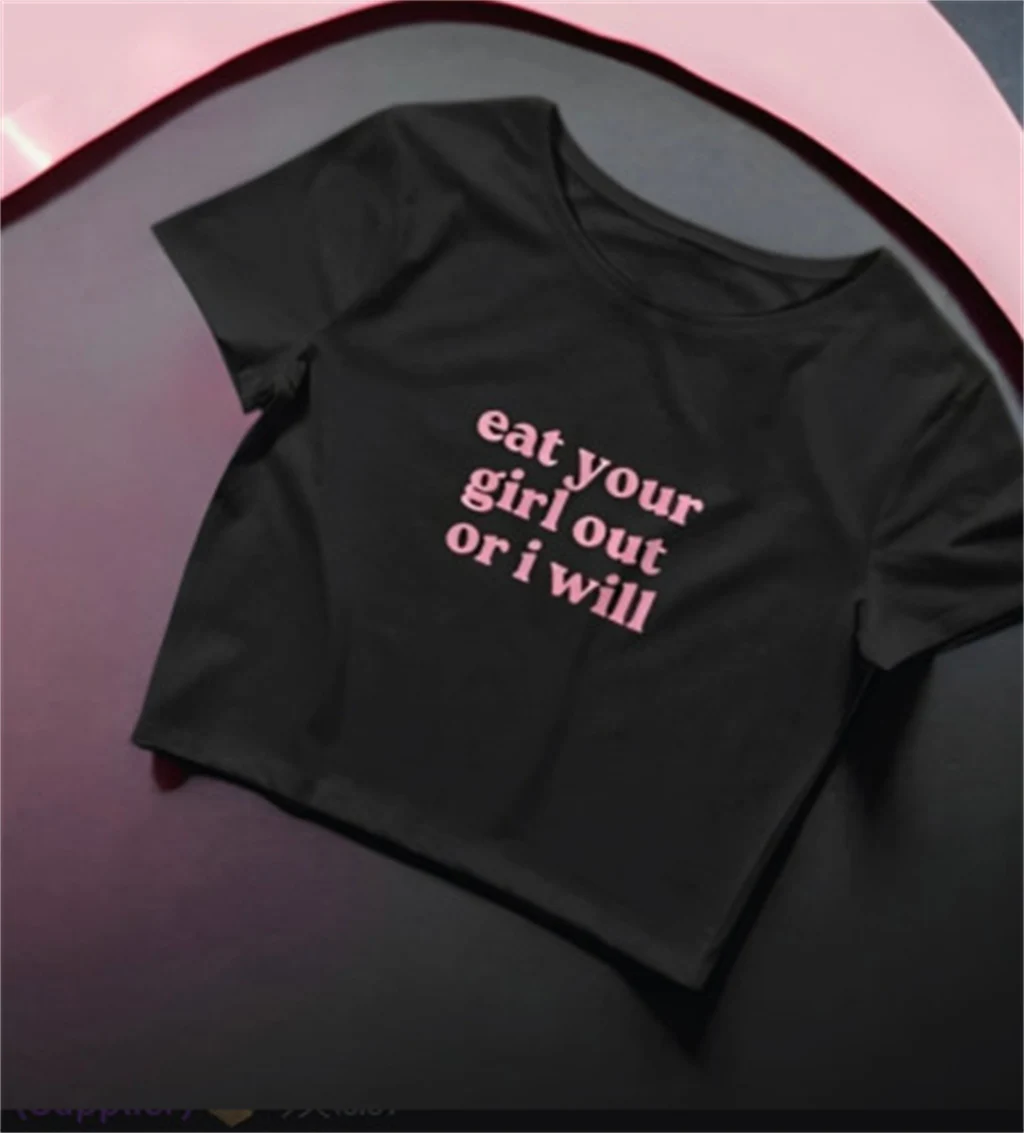 Tight Letter Print T-shirt Top For Women - Color 11