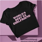 Tight Letter Print T-shirt Top For Women - Color 13-S