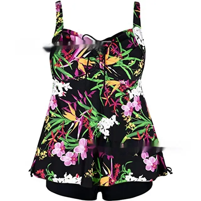 Plus sized Plus Size Swimming Suit Colored Leaves - Shop at LoveMi