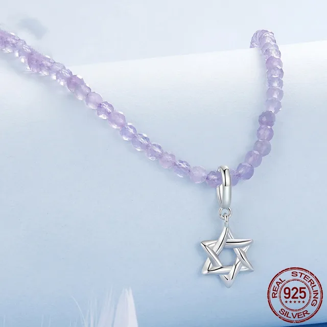 Six pointed Star Pendant Diy Bracelet String Beads Scattered Beads Necklace - Shop at LoveMi