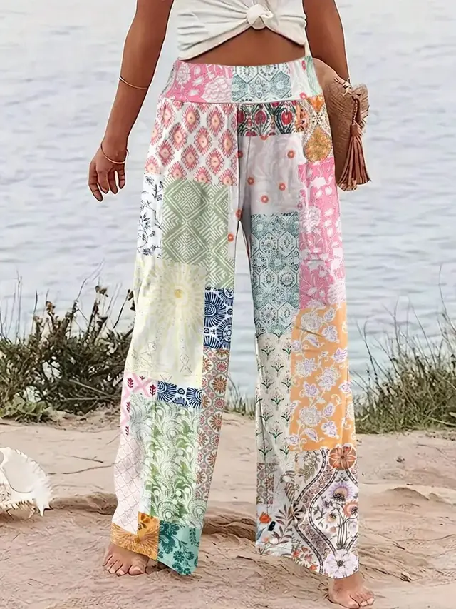 Women's Creative 3D Printing Fashionable Casual High Waist Trousers Picture Color 1 - Shop at LoveMi