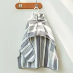 Dog Bathrobe Water-absorbing Quick-drying Pet Clothes - Gray And White Stripes