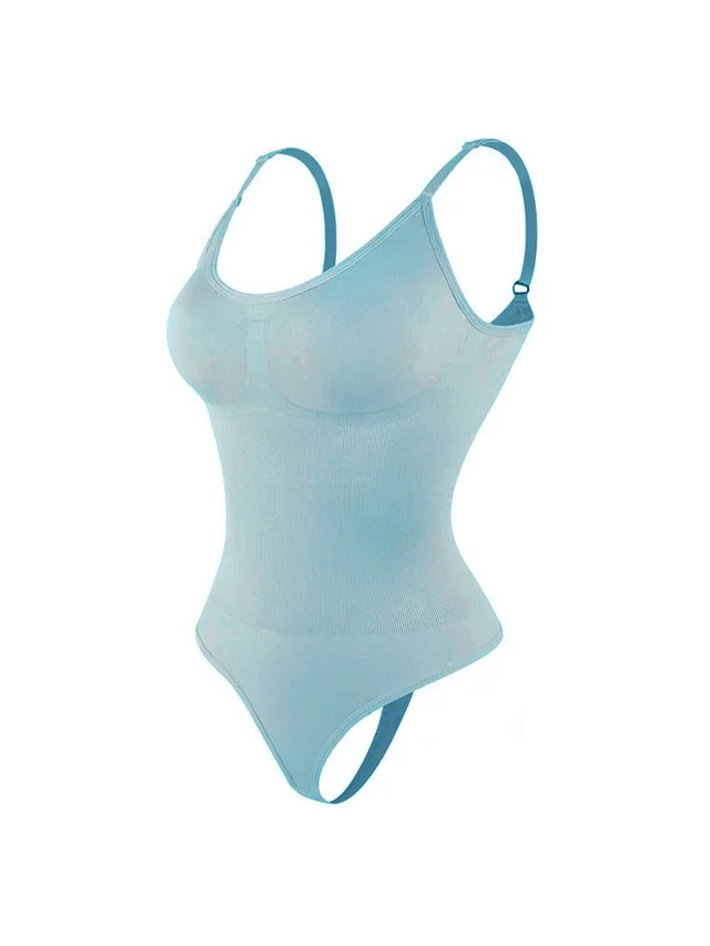Popular Women's Backless Seamless Camisole Bottoming Tights Gray Blue - Shop at LoveMi