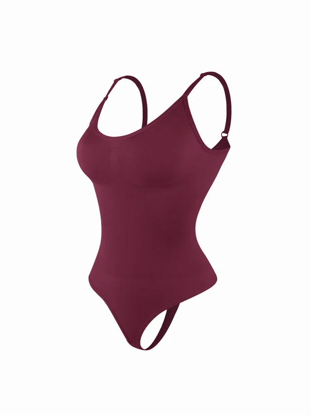 Popular Women's Backless Seamless Camisole Bottoming Tights Wine Red - Shop at LoveMi
