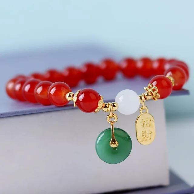 Lucky Fortune Retro Bracelet Hand Jewelry Red - Shop at LoveMi
