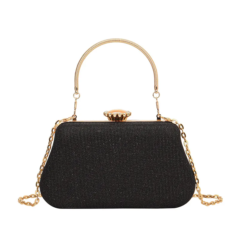 Women's Fashion Clutch Crossbody Chain Bag Black - Shop at LoveMi