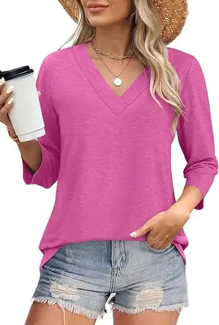 Casual Women's Waist Knitted T-shirt - Glittering Powder