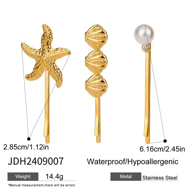 Lady's Flower Simple Titanium Steel Barrettes Suit Jdh2409007 - Shop at LoveMi