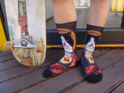 Cartoon Pet Head Face Socks Cat L - Shop at LoveMi