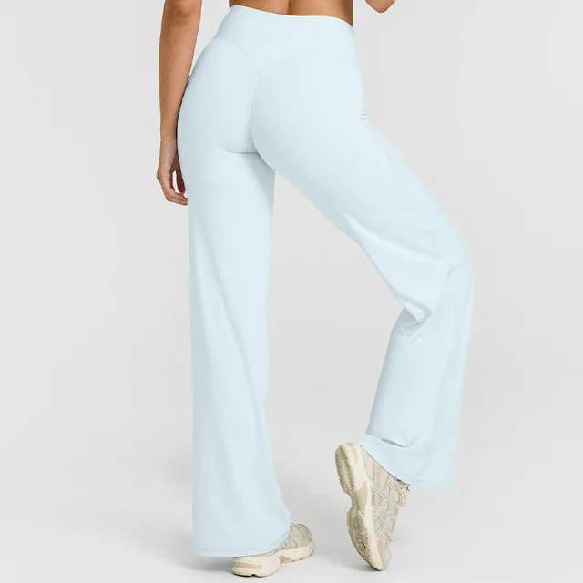 Seamless Yoga Clothes Horn Yoga Pants Light Blue - Shop at LoveMi