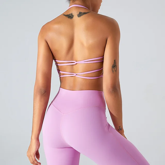 Women's Fashion Cross Beauty Back Exercise Top Barbie Pink - Shop at LoveMi