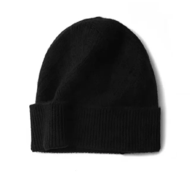 Autumn And Winter Pure Wool Hat Warm Outdoor Fashion Women's Black - Shop at LoveMi