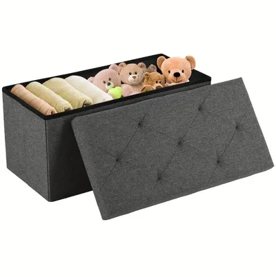Multi functional Home Large Size Storage Box Three seat Storage Stool Gray - Shop at LoveMi
