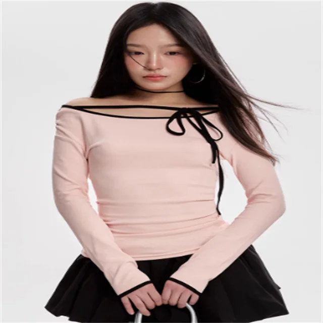 Slim Fit And Versatile Sweet And Cool Short Top Pink - Shop at LoveMi