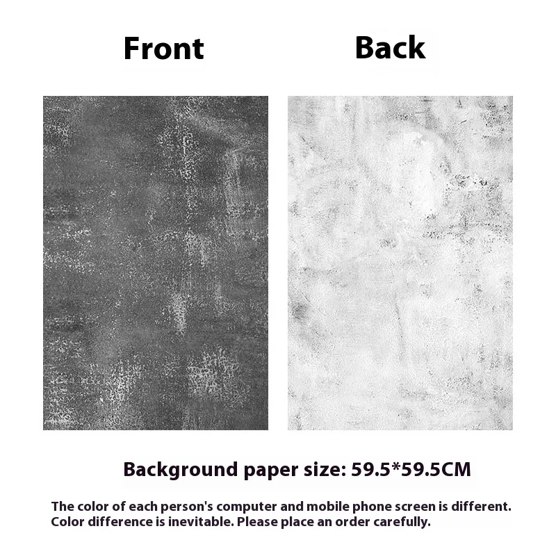 Double-sided Photography Background Paper Net Red Shooting Props - Black And White Cement