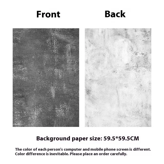 Double sided Photography Background Paper Net Red Shooting Props Black And White Cement - Shop at LoveMi