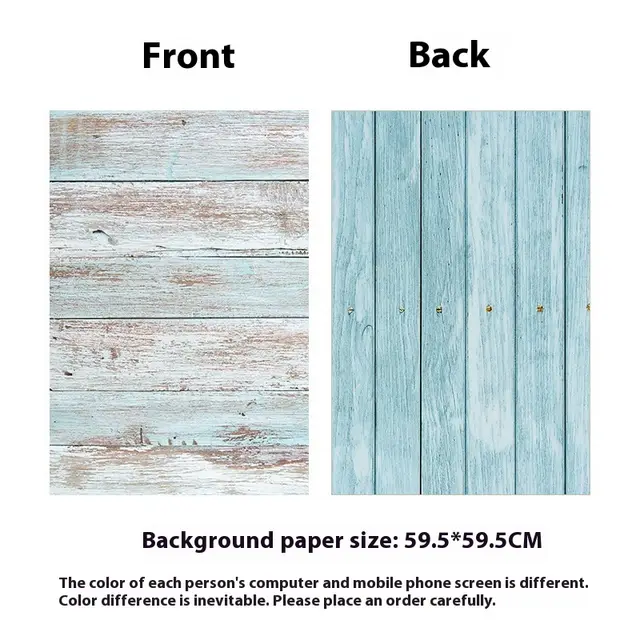 Double sided Photography Background Paper Net Red Shooting Props Blue Wood Grain - Shop at LoveMi