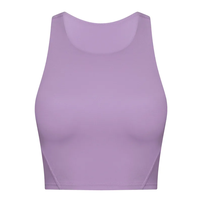 Sports Vest With Chest Pad Women's Shockproof Beauty Back Yoga Clothes Purple - Shop at LoveMi