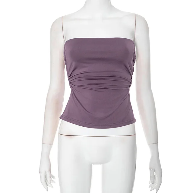 Women's Slim fit Tube Top Side Purple - Shop at LoveMi