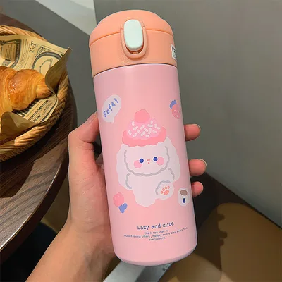 New Mori Style Portable Stainless Steel Water Cup 1221 Pink - Shop at LoveMi