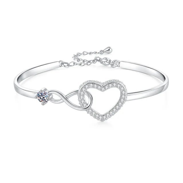 Women's Infinity Heart Bracelet, White White Gold Color - Shop at LoveMi