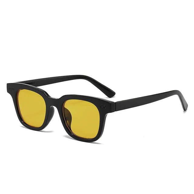 Korean Style Small Frame Square Sunglasses Yellow Tablets - Shop at LoveMi
