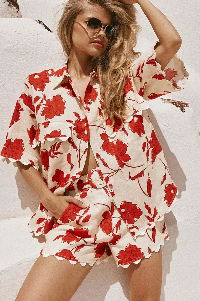 Fashion Lace Print Fashion Suit Women Color - Shop at LoveMi