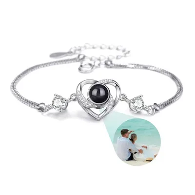 Creative And Simple S925 Silver Projection Bracelet Style 18 White Gold - Shop at LoveMi
