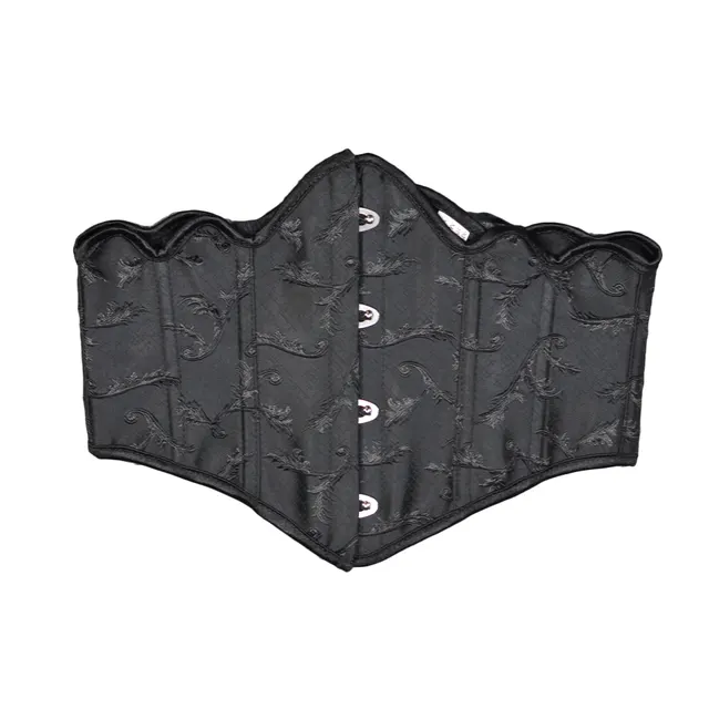 Embossed Jacquard 14 Bone Waistband Waist Seal Black - Shop at LoveMi