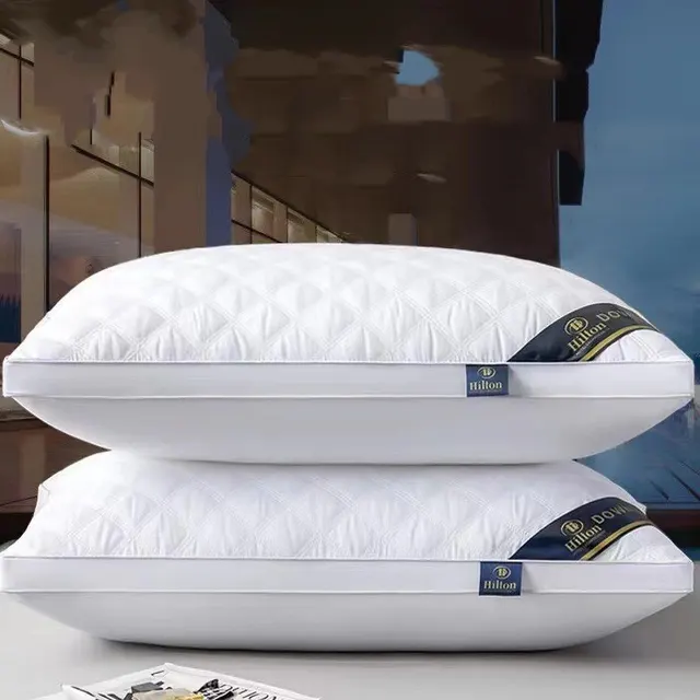 Household Non collapse High And Low Pillow Stereo Plaid White - Shop at LoveMi