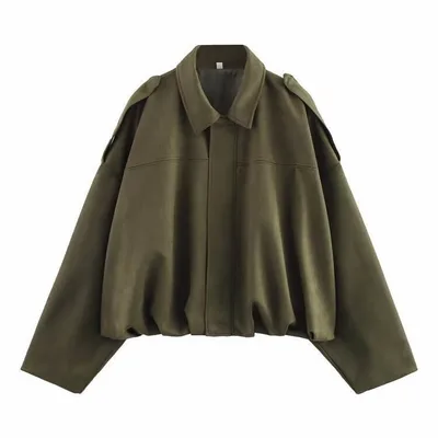 Women's European And American Style French Suede Texture Effect Coat Top Xl - Shop at LoveMi