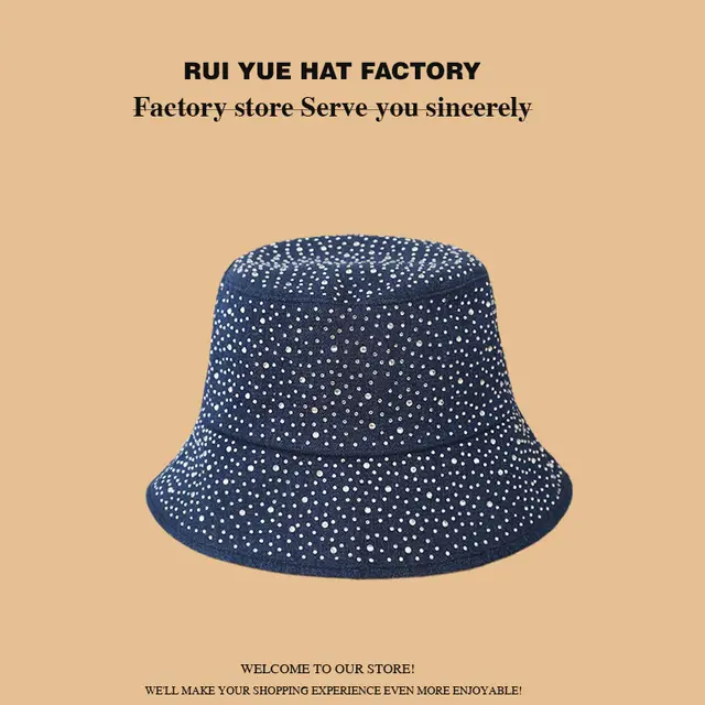 Fashion Summer Dopamine Sun Hat Female Navy Blue - Shop at LoveMi