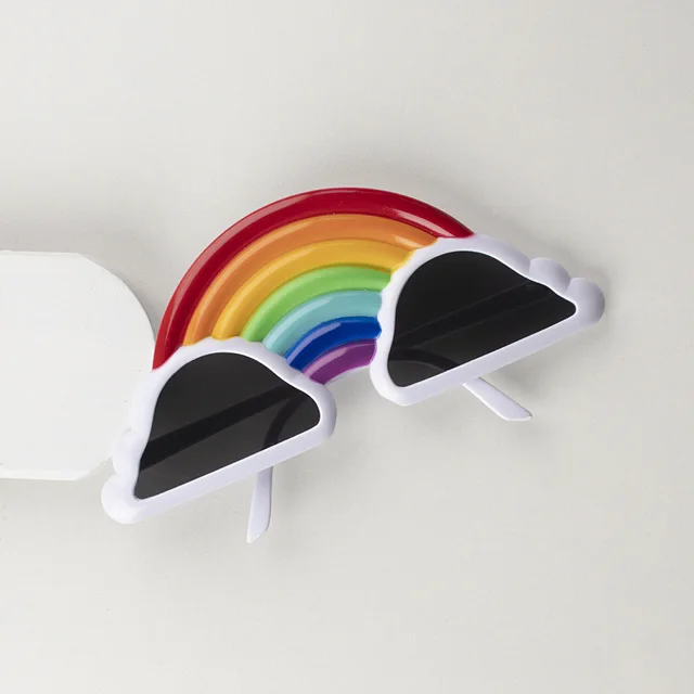 Birthday Glasses Xiaohongshu Same Style Internet Celebrity Funny Photography Rainbow - Shop at LoveMi