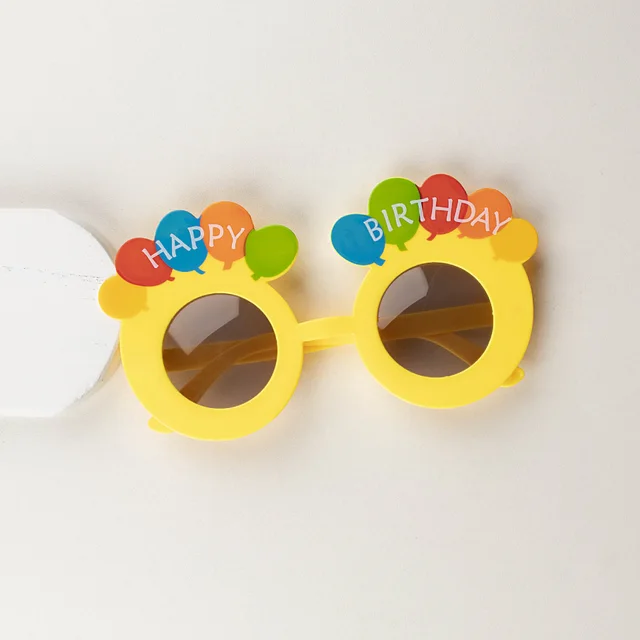 Birthday Glasses Xiaohongshu Same Style Internet Celebrity Funny Photography Yellow Balloon - Shop at LoveMi
