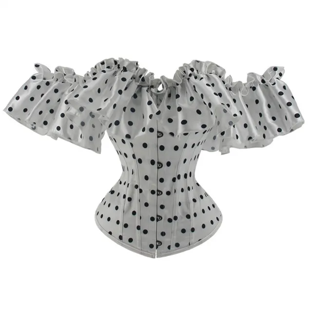 Women's Retro Affordable Luxury Off the shoulder Corset Polka Dot - Shop at LoveMi