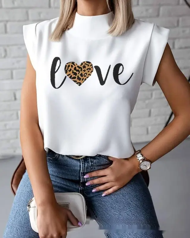 Ladies New Fashion Personalized Print Top White - Shop at LoveMi