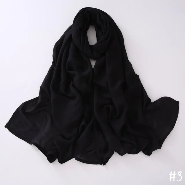 Breathable Shawl Modal Monochrome Malay Indonesian Cotton And Linen Solid Color Scarf Headcloth 3Style - Shop at LoveMi