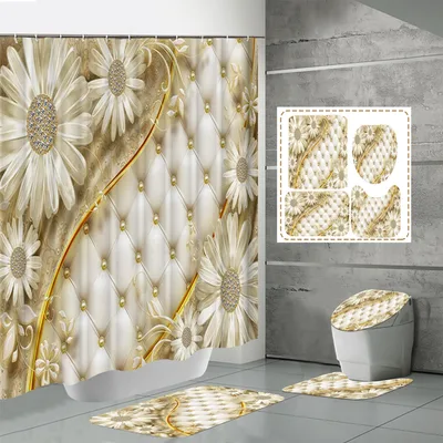 HD Digital Printing Waterproof Polyester Mildew proof Shower Curtain Suit Gt4 - Shop at LoveMi