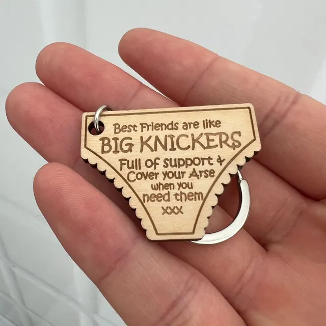 Big Panties Friendship Wooden Keychain Keychain - Shop at LoveMi