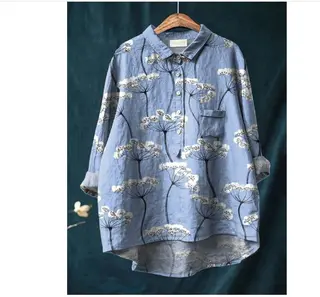 Hawaiian Style Long Sleeve Shirt - Jm326