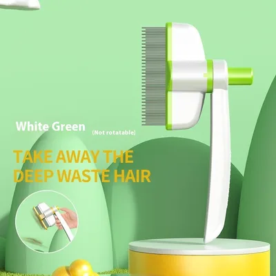 Cat Comb Tie Removal Floating Hair Magic Long Hair Pet Self Cleaning Row Dog Cat Comb Grooming Supplies Flea Removal Brush Pets Products White Green - Shop at LoveMi